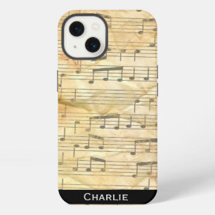 Etui iPhone 13 Fond de partitions anciennes. Personnaliser.
