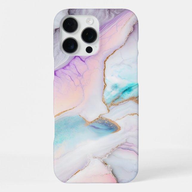 Coque iPhone Fond de peinture abstraite en marbre liquide (Verso)
