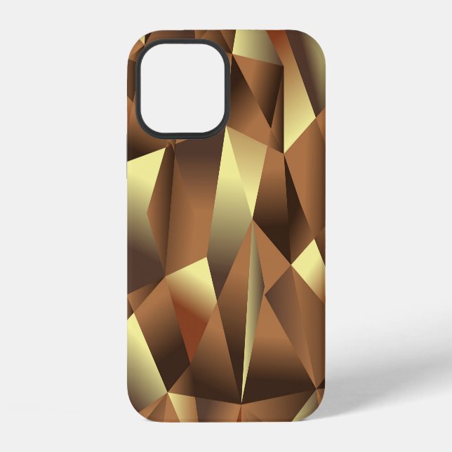 Coque iPhone Fond de polygone : Art texturé abstrait (Verso)