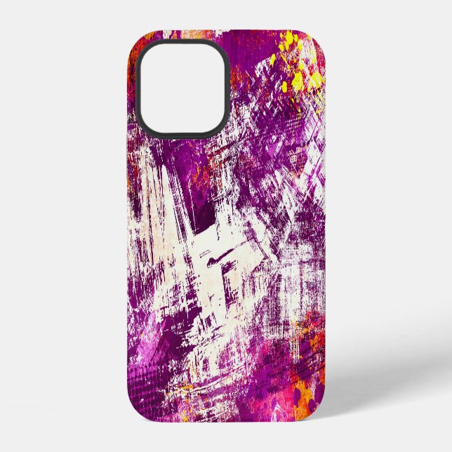 Coque iPhone Fond de taches abstraites sombres (Verso)