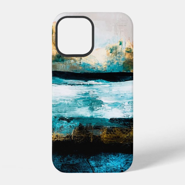Coque iPhone Fond de texture d'huile abstraite. Peinture sur to (Verso)