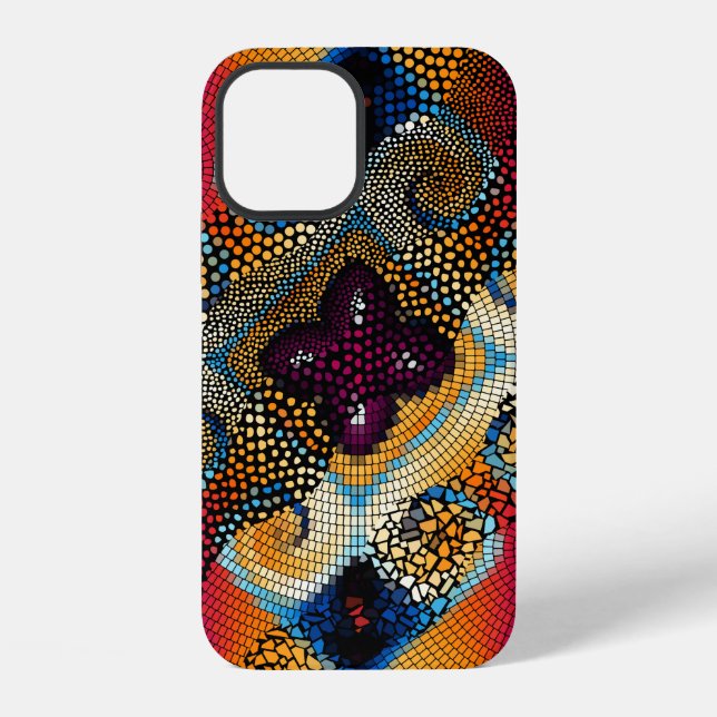 Coque iPhone Fond de texture sans couture orné. Vagues diagonal (Verso)