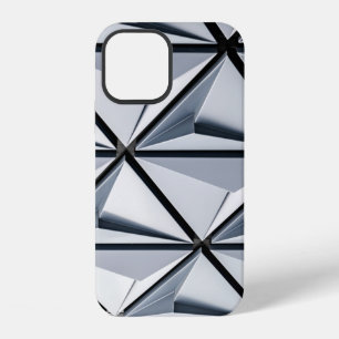 Coque iPhone 12 Fond d'écran numérique gris et noir
