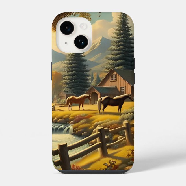 Coque iPhone Fond d'écran Vintage Retro 1940 (Verso)