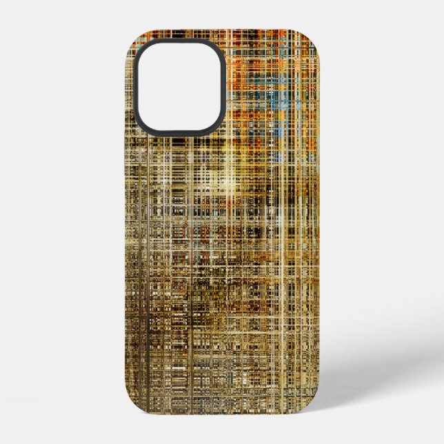 Coque iPhone Fond d'intersection géométrique abstrait coloré (Verso)