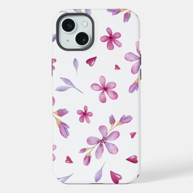 Coque iPhone Fond floral de printemps (Verso)