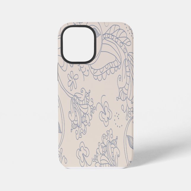 Coque iPhone Fond floral vintage (Verso)
