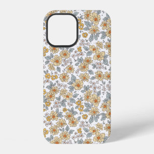 Coque iPhone 12 Fond floral vintage. Motif floral avec sma