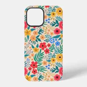Coque iPhone 12 Fond floral vintage. Motif vintage transparent