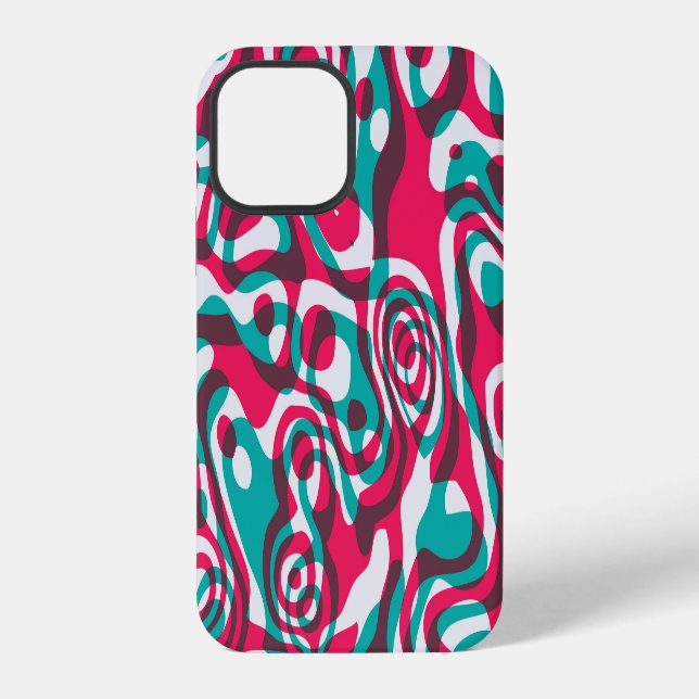 Coque iPhone Fond funky acide psychédélique continu. (Verso)