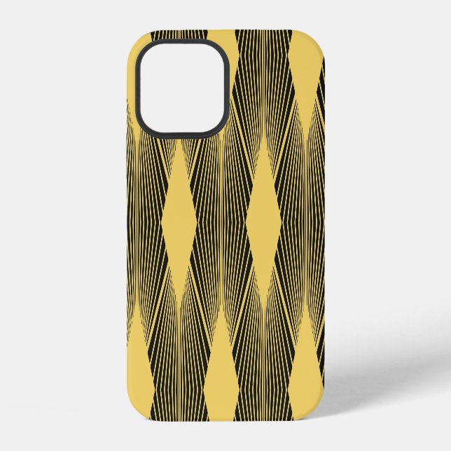 Coque iPhone Fond géométrique abstrait Art déco (Verso)