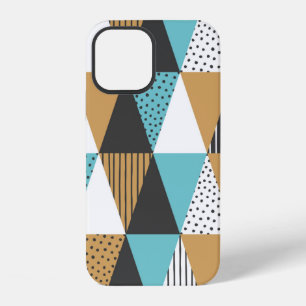 Coque iPhone 12 Fond géométrique. Illustration abstraite vintage
