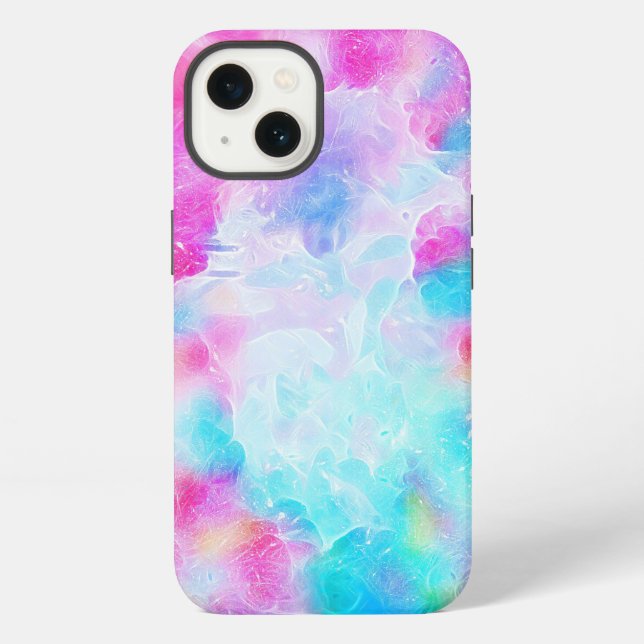 Coque iPhone Fond-gouttes-fluide-coloré (Verso)