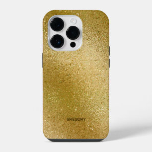 Coque Pour iPhone 14 Plus Fond iridescent scintillant doré riche