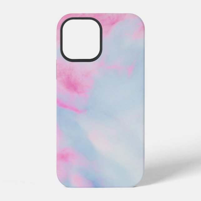 COQUE iPhone FOND MARBRÉ ROSE ET BLEU (Verso)