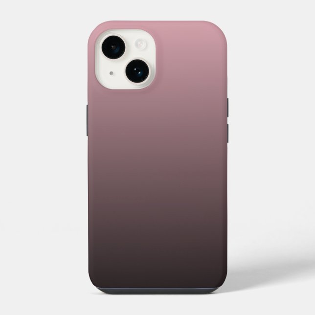 Coque iPhone Fond ombré rose noir (Verso)