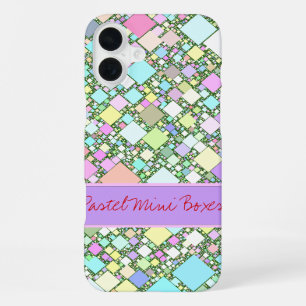Coque iPhone 16 Plus Fond pastel géométrique abstrait personnalisé
