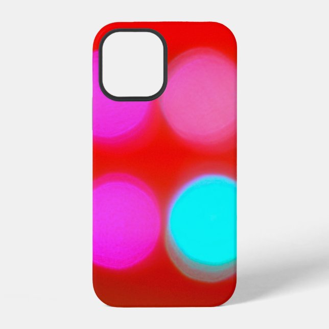 Coque iPhone Fond rouge flou abstrait de couleur avec éclairage (Verso)