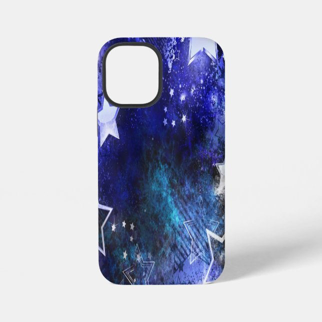 Coque iPhone Fond spatial avec étoiles (Verso)