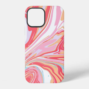 Coque iPhone 12 Fond tendance en marbre liquide abstrait ou époxy