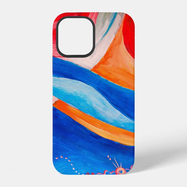 Coque iPhone Fond texturé d'art abstrait, fragment de gros plan (Verso)