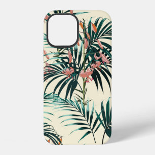 Coque iPhone 12 Fond tropical avec des plantes de jungle. T