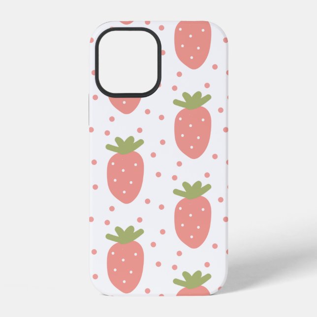 Coque iPhone Fonds de fraises de fruits (Verso)
