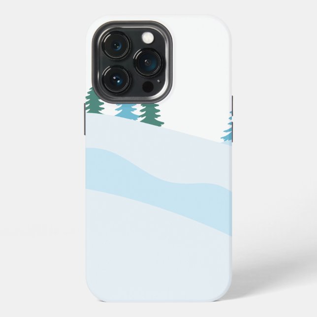 Coque iPhone Fonds de Noël constructibles Collines enneigées (Dos)