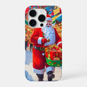 Coque iPhone 16 Pro Fonds d'écran de Noël pour téléphone - Hiver Cozy