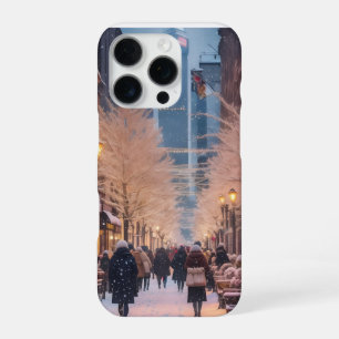 Coque iPhone 16 Pro Fonds d'écran de Noël pour téléphone - Hiver Cozy