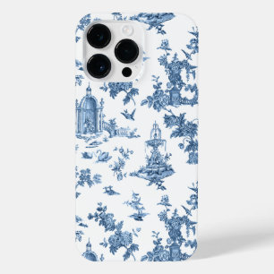 Coque Pour Pour iPhone 14 Pro Max Fontaines et arbres fantastiques vintages bleu toi