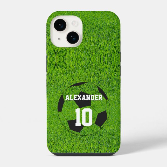 Coque iPhone Football | Nom & Numéro (Verso)