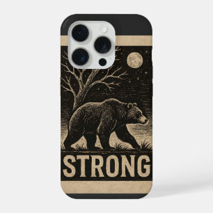 Coque iPhone 15 Pro Force de l'ours vintage