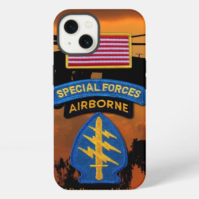 Coque iPhone Forces spéciales Green Berets SF SFG SOF vétérans (Verso)