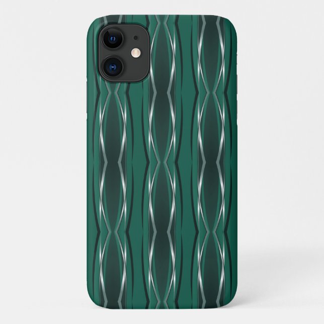 coque iphone - Forest Silver Retro (Dos)