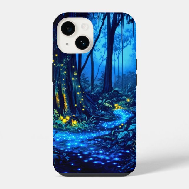 Coque iPhone Forêt Bio Luminescente (Verso)