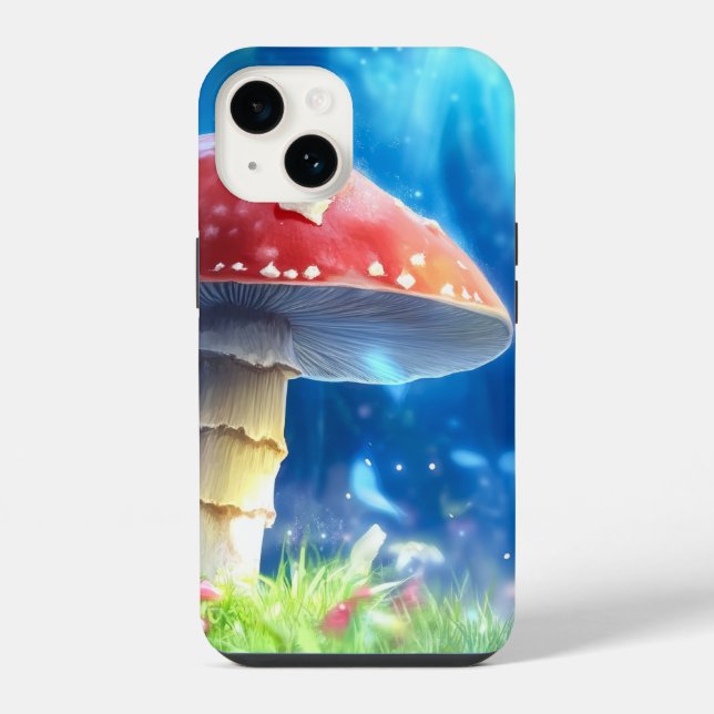 Coque iPhone Forêt de champignons (Verso)
