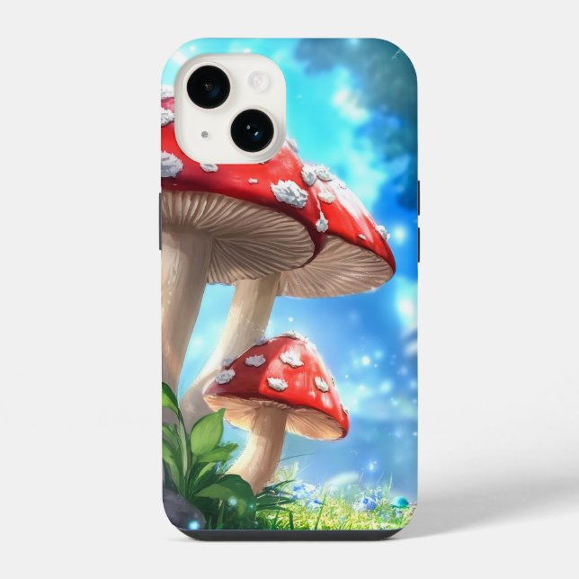 Coque iPhone Forêt de Champignons (Verso)