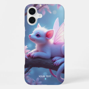Coque iPhone 16 Plus Forêt de créature rose pâle Imaginaire