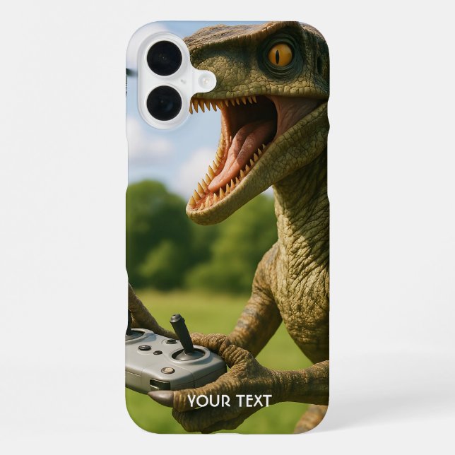 Coque iPhone Forêt de drones de Dinosaures mignons Imaginaires (Verso)