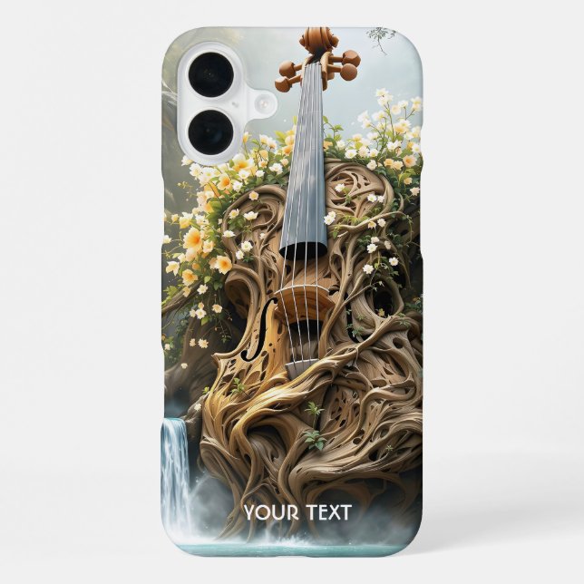 Coque iPhone Forêt de violon géant Imaginaire mignon (Verso)