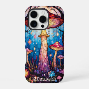 Coque iPhone 16 Pro Forêt lumineuse d'Amanita Muscaria