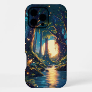 Coque iPhone 16 Pro Max Forêt paisible avec arbres anciens et conception d