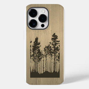 Coque Pour iPhone 14 Plus Forêt sauvage - Bois gravé - Bois
