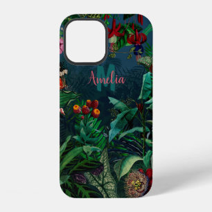 Coque iPhone 12 Forêt tropicale nocturne fantastique et fabuleuse