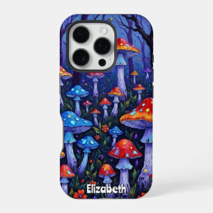 Coque iPhone 16 Pro Forêt vibrante de champignons