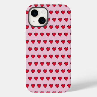 Coque Pour iPhone 14 Forme de coeur mignonne pixélisée