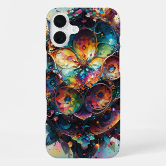 Coque iPhone 16 Plus Formes Abstraites avec des Dégradés Vibrants