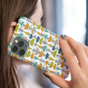 Coque iPhone 16 Pro Formes abstraites colorées funky rétro milieu du s