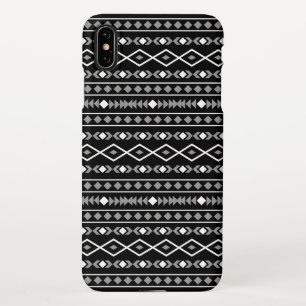 Coque iPhone XS Max Formes Aztec Motif gris noir